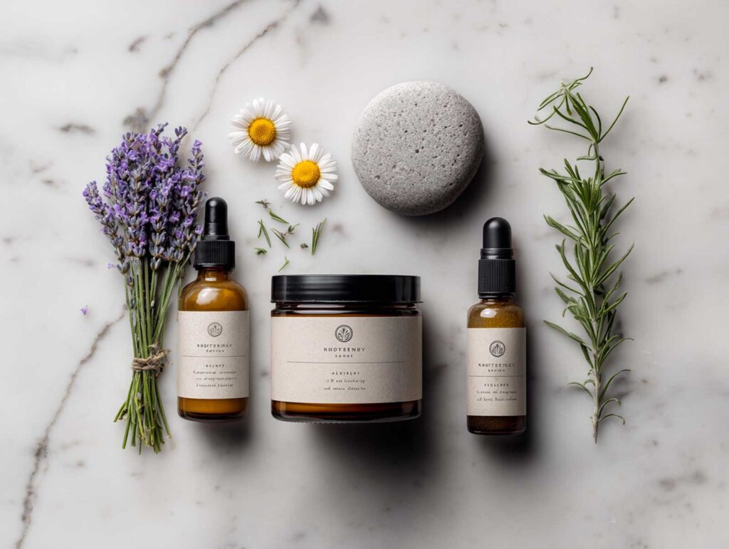 flat lay of private label skincare packaging m cef950c4 4fd3 4814 8ab2 9b546e506209 2