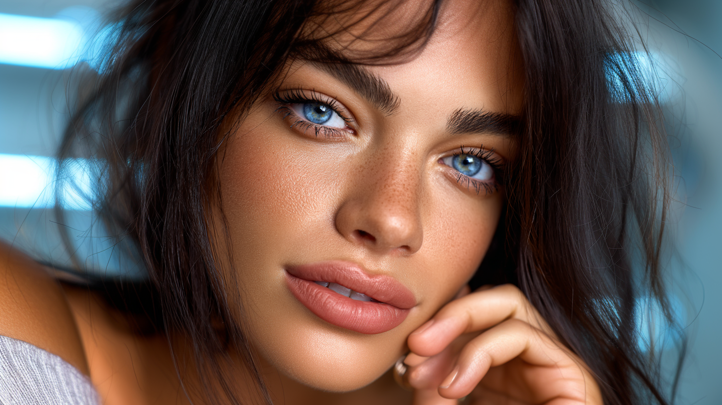 u4297425966 close up beauty portrait of woman with glowing sk 3949027b 924a 4cf7 8625 d49ed4b9fa07 1