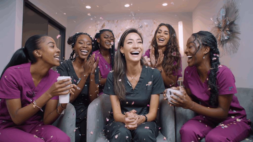 u4297425966 diverse group of estheticians laughing together i 3ce738b0 dcad 44c0 a41e 52e84221eba6 3
