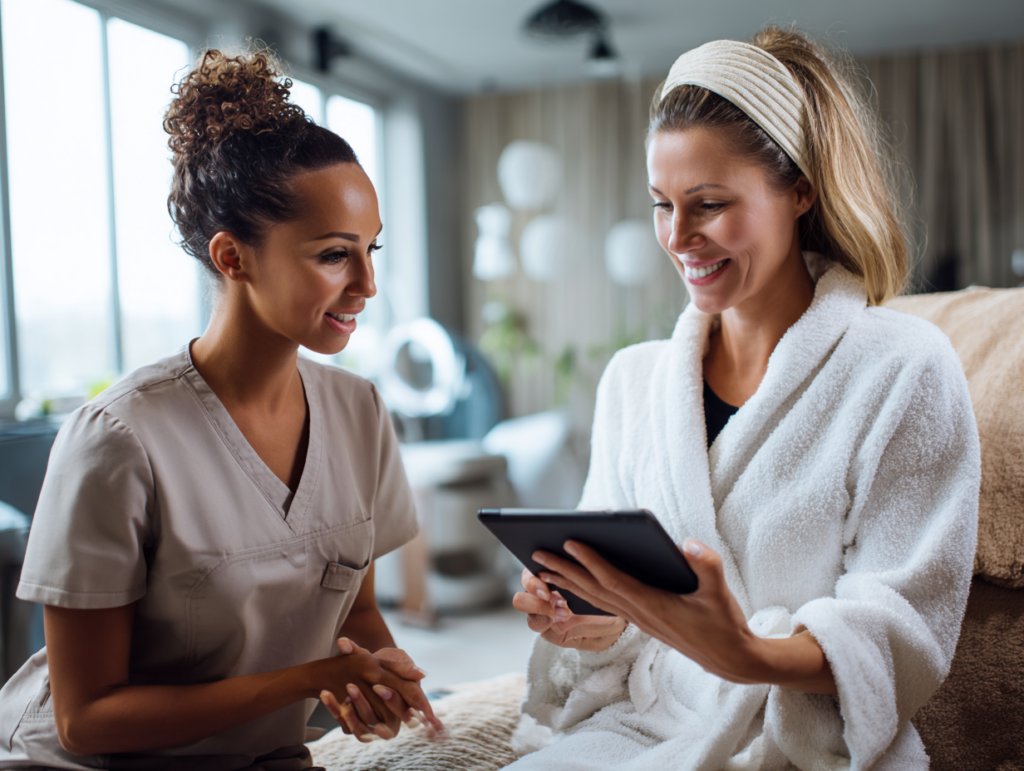a modern esthetician consultation using a table 69af4d6e c12e 473d 8b04 34ec3a6f2756 2