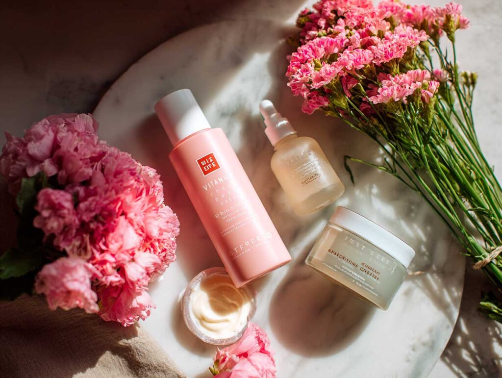 a flat lay of lightweight spring skincare produ 3d1a4e43 430a 40e7 935a 0917a0806a75 2