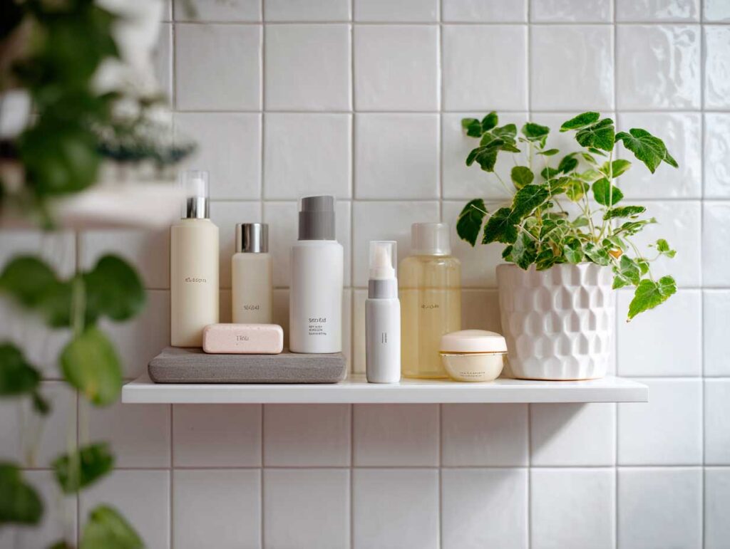 a minimalist bathroom shelf with neatly arrange 39163778 b6c4 4abb 8dc1 9859a8ad0494 3