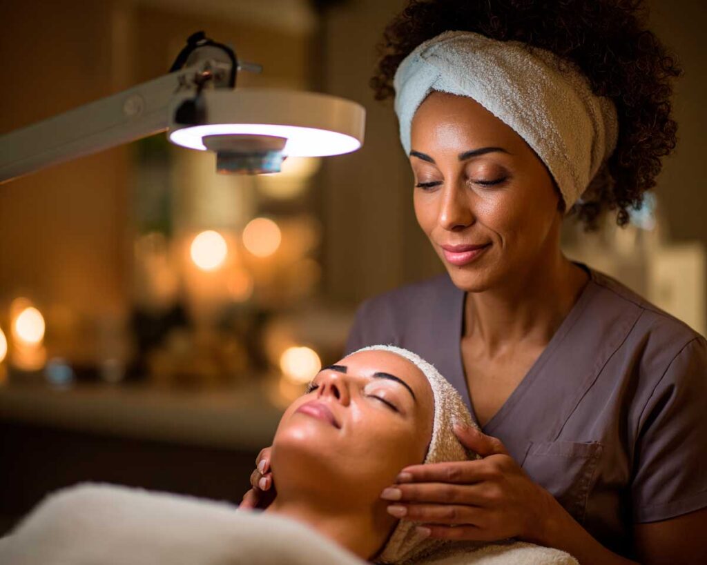 professional esthetician performing a calm skin 5afd4d21 62d4 4f26 a51e 6f7d4ee8968e 0