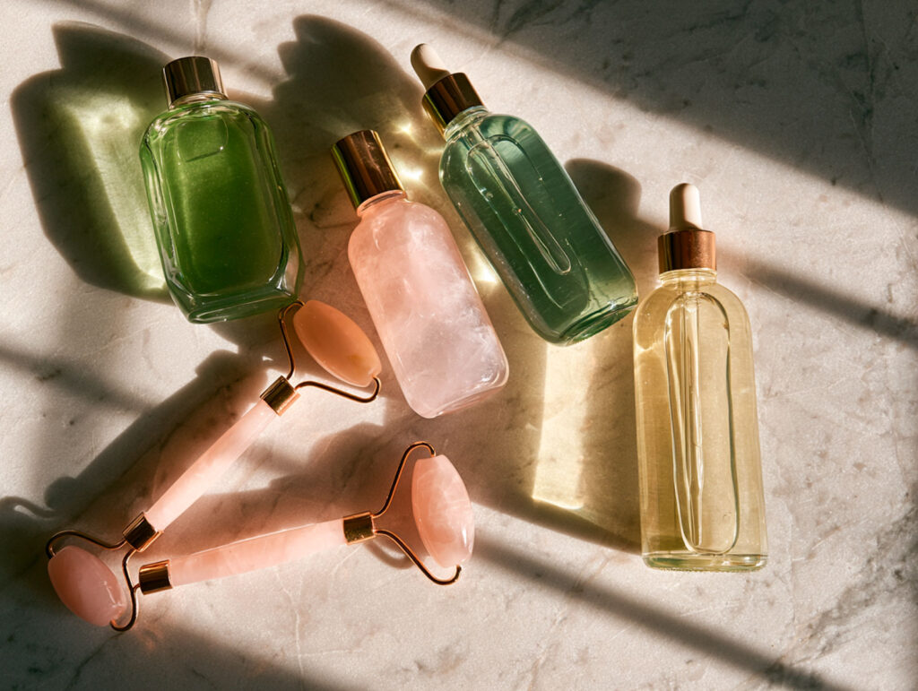 williamlevins flat lay of skincare bottles and a jade roller 47922fa3 af98 446e 8074 38aae42ac9b0 1